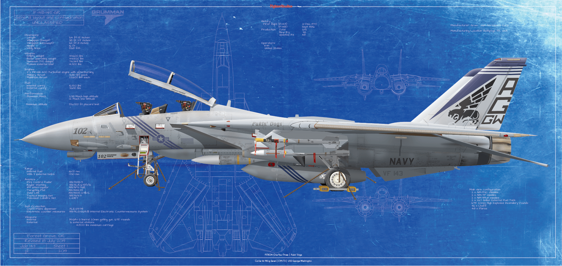 2025年冬【法人向けお歳暮】 F-14B  143 VF Tomcat 航空機・ヘリコプター